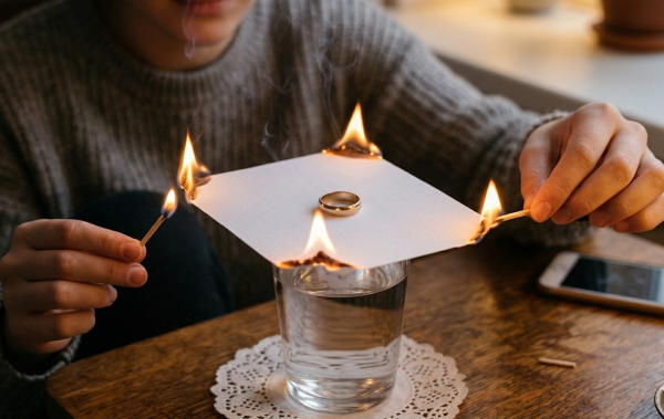 爆紅「戒指占卜」超邪門！燒紙跌落水預言感情契機？揭婚姻宿命