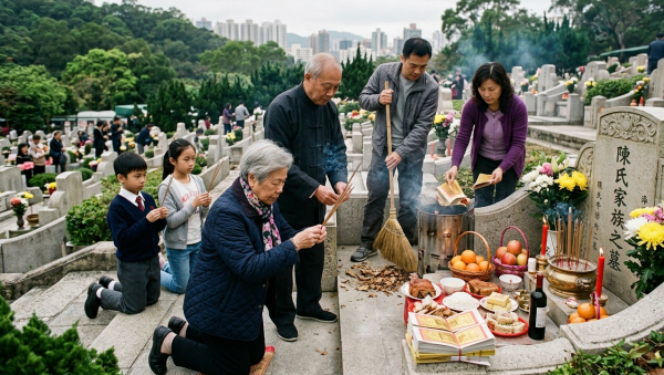 港人清明拜山驚見「墳場老鼠」!大媽自備環保袋偷一物遭斷正!網民猜測「戰利品」去向 料高價轉售