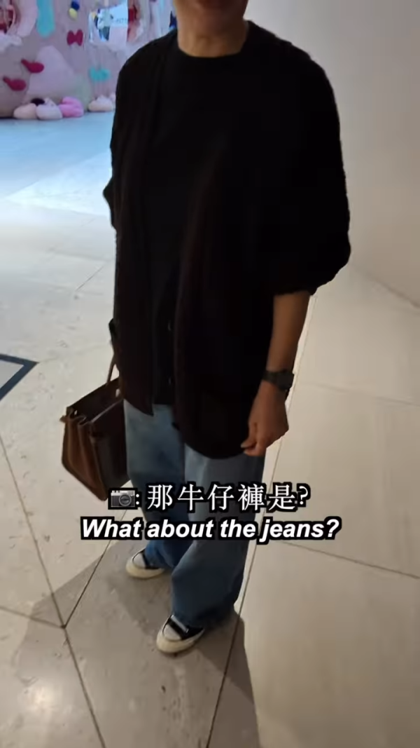 袁詠儀接受街拍攝影師邀請拍照，影片截圖，來源︰IG@streetsnap.portrait。