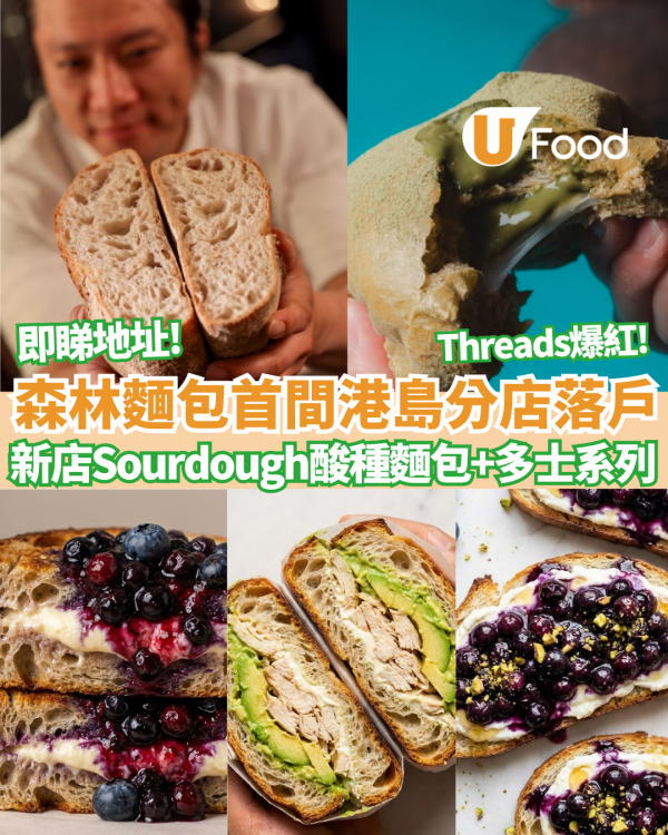 森林麵包首間港島分店落戶 Sourdough酸種麵包/多士系列/手工蛋捲/北海道甜品