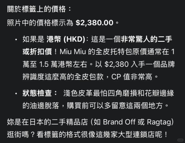【Gemini隱藏玩法】影相1秒驗證二手名牌袋真偽！實測3大AI指令驗貨