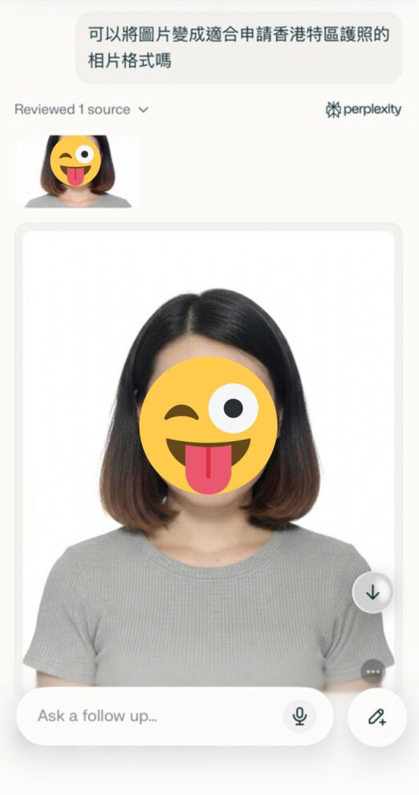 【AI整證件相教學】Perplexity自製護照相！實測零成本獲入境處審批 附指令
