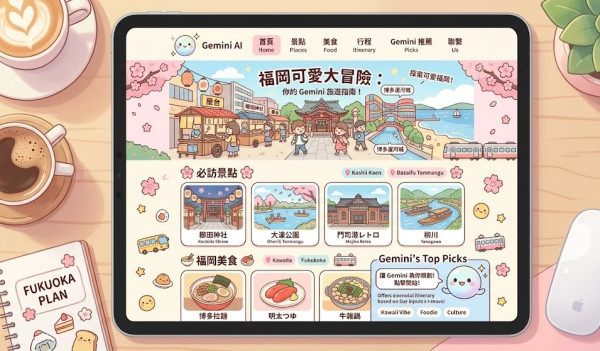 AI編行程教學！Gemini一鍵生成專屬旅遊懶人包 交通美食導航5秒搞掂旅行零煩惱 