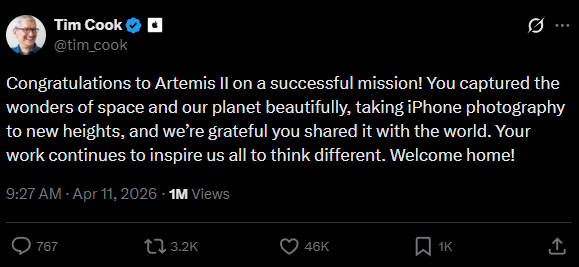 人類史上最遠自拍！NASA 帶 iPhone 17 Pro Max 登月 14 張「極限視角」地球靚相曝光【附 14 張高清 Wallpaper 免費下載】