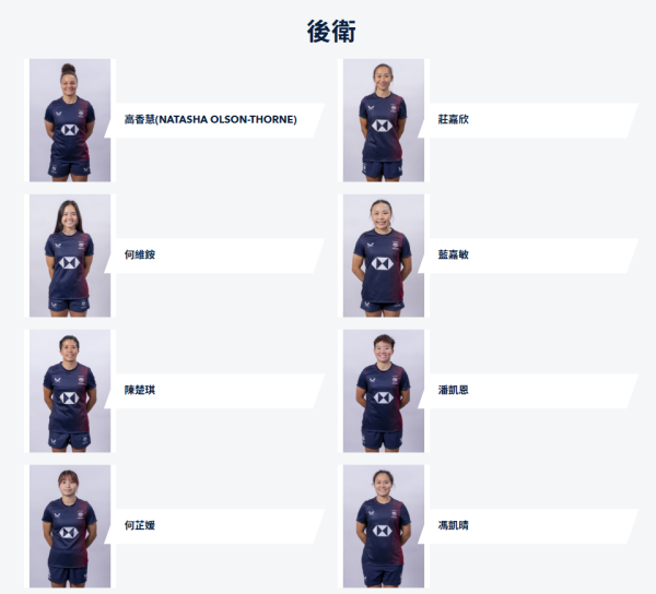 香港女子七人欖球代表隊（圖片來源︰香港國際七人欖球賽）