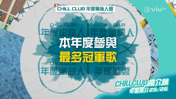 Chill Club頒獎禮2026｜投票日期詳情/獎項入圍完整名單+直播收看方法