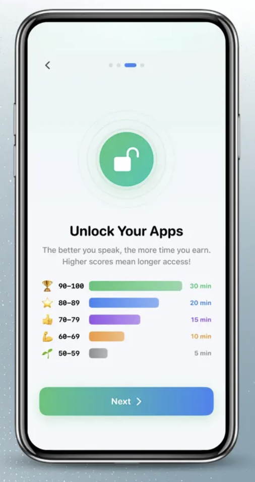 玩手機變學習動力！《Practice English, Unlock Apps!》終生版限免：強迫你碌Fb/Threads/玩Game前練口語
