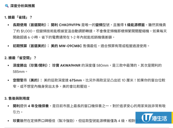 選擇困難症福音！實測Gemini AI購物產品比較：一條龍分析+推介+性能+售價！附圖文教學+指令