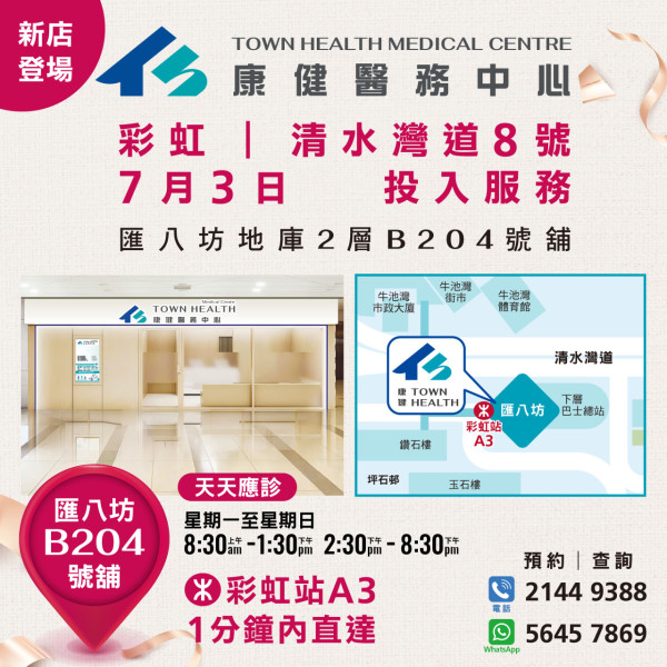 康健醫療3間診所推「親民價」睇症 $199診金連3日藥物 紅日公眾假期照常應診