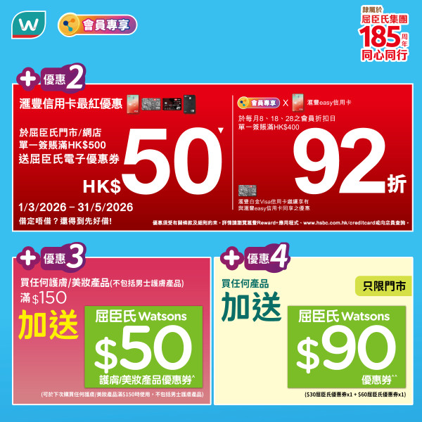 超市優惠｜百佳/惠康/萬寧/屈臣氏全場88折！$2.8起買即食麵/雪糕/廁紙/牙膏！附優惠券領取方法