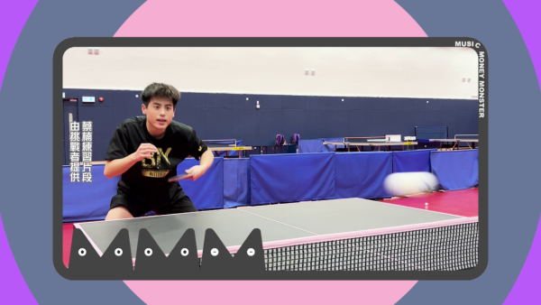 唱錢｜港隊乒乓球手蔡楠挑戰沖涼唱歌 李茵彤全程現心心眼狂讚靚仔