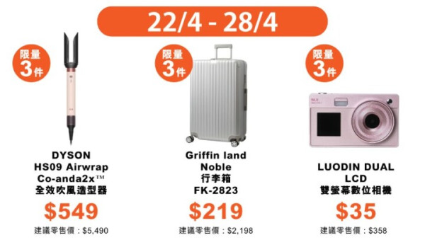 2026 豐澤抵得祭開鑼 800+款產品「一五折」起發售 iPhone 17 Pro Max低至$1,019【仲有額外$2,600優惠券】