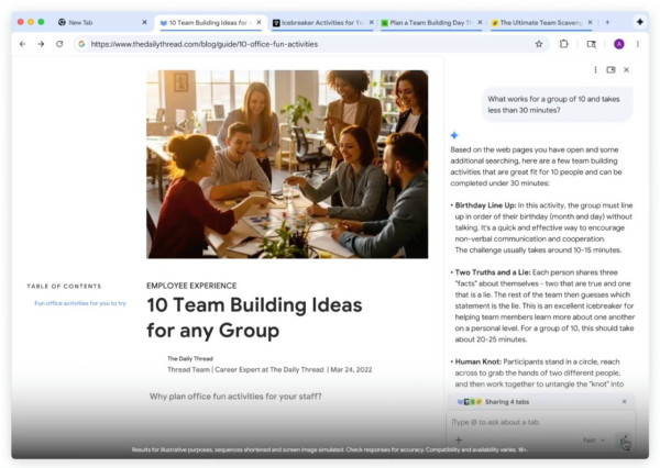 Gemini突發登陸Chrome：Gemini側邊欄殺到一鍵執相兼跨Tab格價 必學5大最強神技