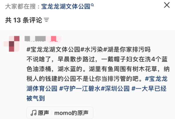 深圳新公園慘變藍色湖！大媽「為環保」毀掉清澈美景 官方：水質仍達標 