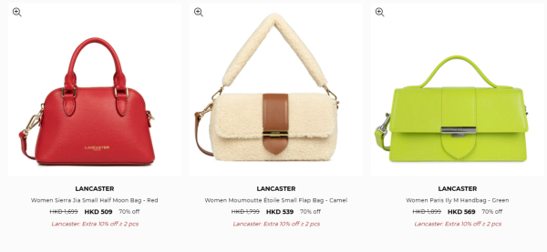 Lancaster激罕開倉低至3折！真皮手袋勁減近$2000 最平$479買到！買2件額外折上折