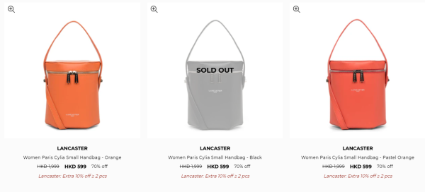 Lancaster激罕開倉低至3折！真皮手袋勁減近$2000 最平$479買到！買2件額外折上折