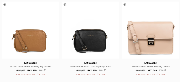 Lancaster激罕開倉低至3折！真皮手袋勁減近$2000 最平$479買到！買2件額外折上折