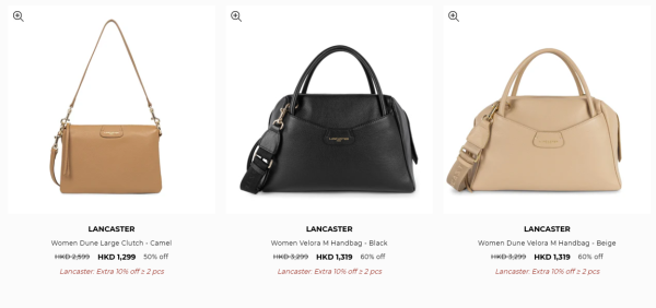 Lancaster激罕開倉低至3折！真皮手袋勁減近$2000 最平$479買到！買2件額外折上折