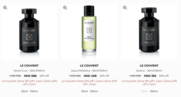 法國香水品牌Le Couvent低至4折！前Hermès調香師任總監！$306起買洛蔻芳純素香水