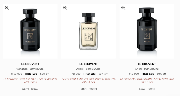 法國香水品牌Le Couvent低至4折！前Hermès調香師任總監！$306起買洛蔻芳純素香水