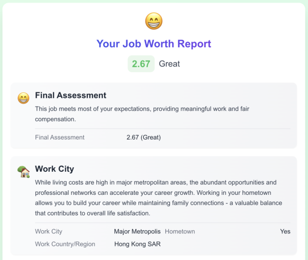 唔好再做傻仔！「工作值得度計算器」爆紅 近600萬打工仔睇評分決定去留【1分鐘即出結果】