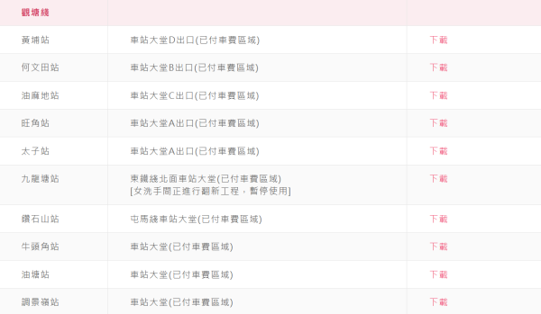 觀塘綫港鐵站內公共洗手間（圖片來源︰MTR）