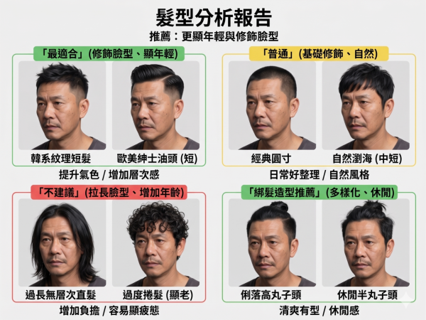 【Gemini vs ChatGPT AI髮型設計】中佬逆齡命定髮型複製指令即用 實測免費AI形象分析給髮型師跟剪  
