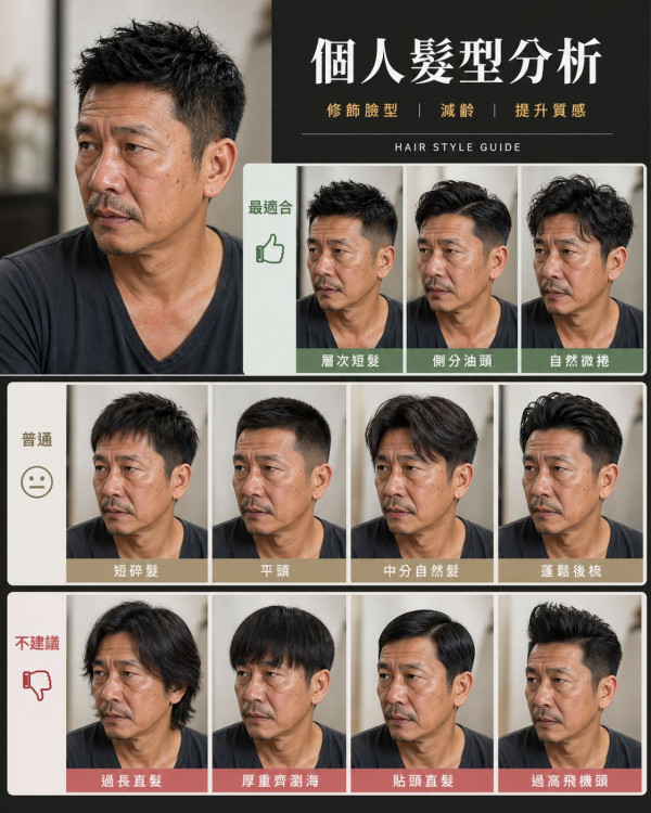 【Gemini vs ChatGPT AI髮型設計】中佬逆齡命定髮型複製指令即用 實測免費AI形象分析給髮型師跟剪  