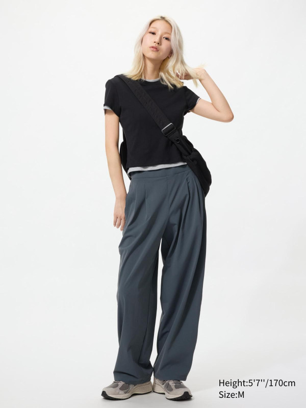 UNIQLO 超彈性運動寬版長褲