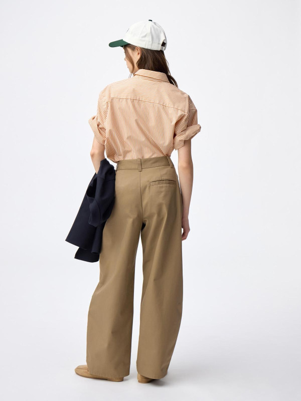 GU Chino Pleated Barrel Pants