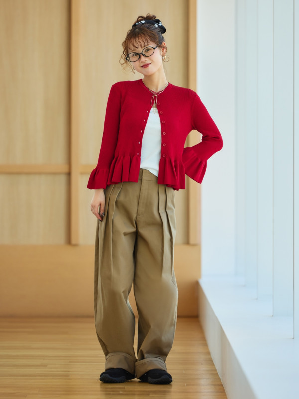 GU Chino Pleated Barrel Pants