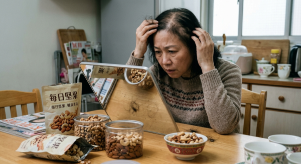 50歲養生女天天吃堅果致嚴重掉髮！營養師揭2款堅果屬元凶︰食錯隨時毛囊發炎（附4大護髮堅果）