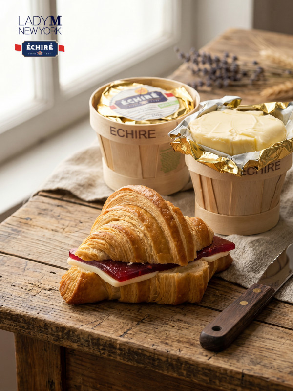Lady M x 頂級牛油品牌Échiré推烘焙新品 機場店限定法式費南雪/牛角酥/打卡禮遇