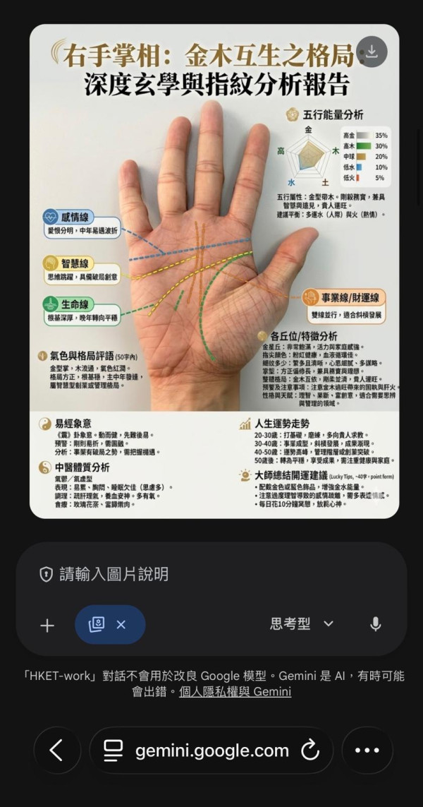 【GPT睇掌 vs Gemini睇掌】AI睇掌實測 揭25歲後必睇邊隻手 免費睇相掌指令複製即用