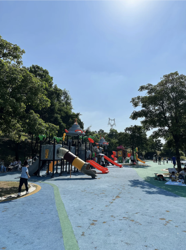 深圳石岩陌上花公園紫色馬鞭草花海盛放！附單車徑、露營區、兒童樂園親子必去 