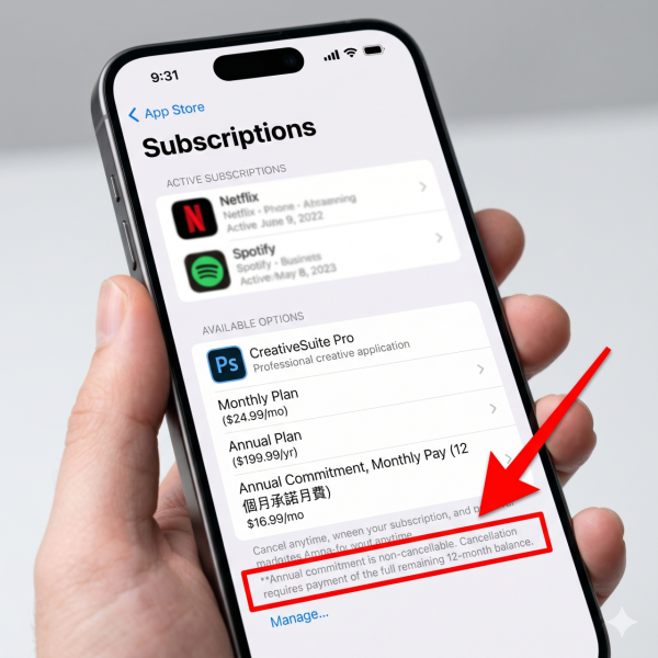 AppStore大改版！月繳享年費折扣12個月綁死約 拆解取消訂閱照扣錢伏位