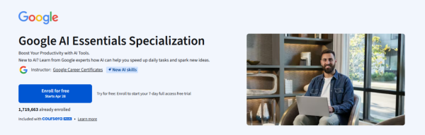 免費AI課程｜網民一招零成本上Google AI證書課程！5大核心內容 自學寫指令/職場AI應用！