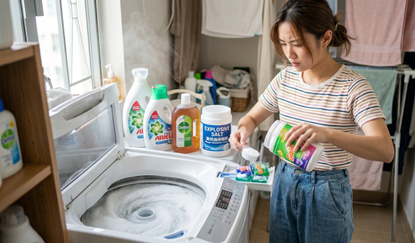 30歲女混用洗劑致氣管灼傷（AI製圖）