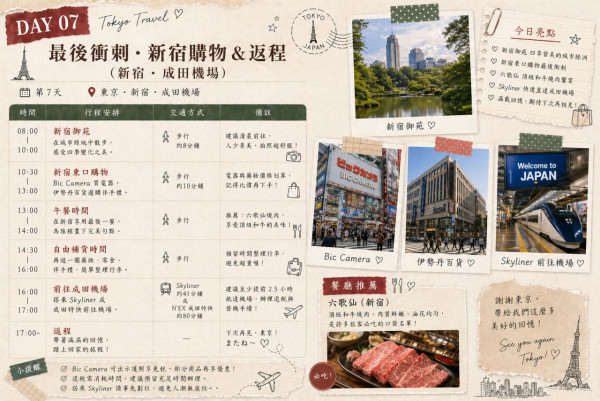 J人必試！一個AI指令文字行程表秒變時尚雜誌風 附超方便齊全行李清單 