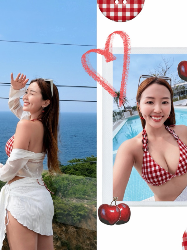 30歲陳昭煊超酸豪晒比堅尼照夾5吋深溝！邪惡俯身太惹火獲讚「禾稈冚珍珠」