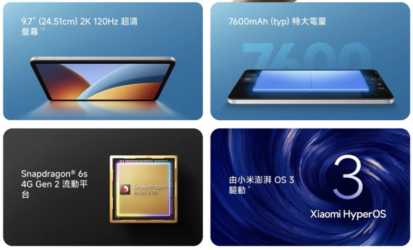 iPad mini 最佳平替？REDMI Pad 2 9.7 吋登港：2K 120Hz 護眼芒、金屬輕薄機身 $1,099 超抵玩