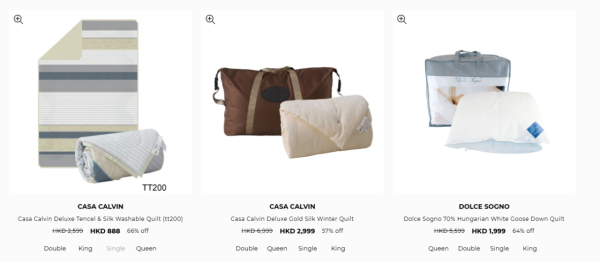 Casablanca卡撒天嬌開倉低至2折！床品/被類/枕頭低至$399 必買蠟筆小新/Chiikawa/Care Bears系列
