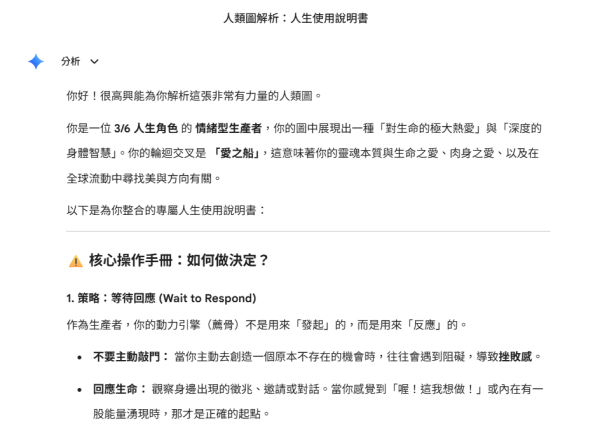 Gemini教學｜AI免費解析人類圖！人生使用說明書全攻略 事業運/金錢觀/愛情/健康一測即知！精準算命指令Copy即用