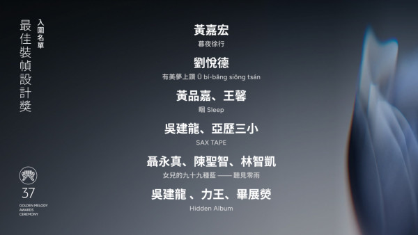金曲獎2026｜第37屆金曲獎完整入圍名單！蔡依林、張震嶽爭歌王影后