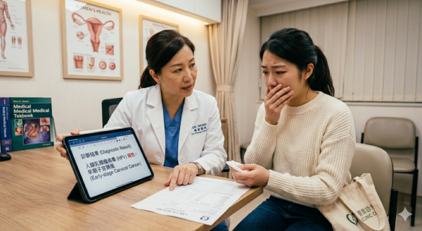 20歲女大生經期大出血確診子宮頸癌（AI製圖）