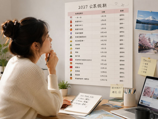 2027年香港公眾假期出爐！港人旅遊請假攻略 復活節＋清明節請4放11！ 