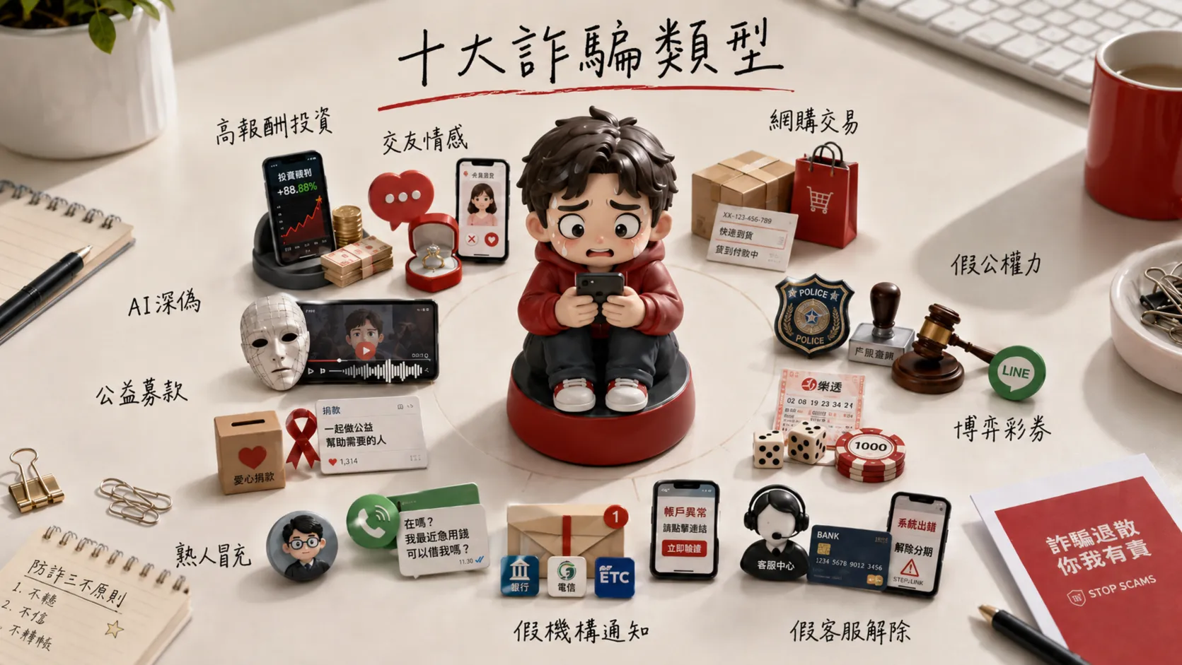 2026最新诈骗排行榜TOP 10。（图片来源：DailyView网络温度计）