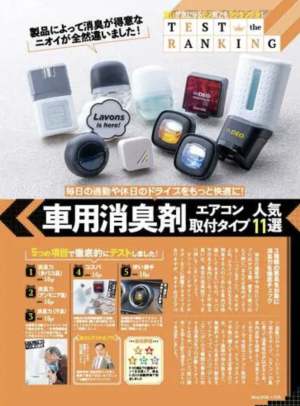 日本權威實測11款車用除臭劑︰1款性價比極低消臭弱 P&G這款最有效$0.4/日+防伏清單