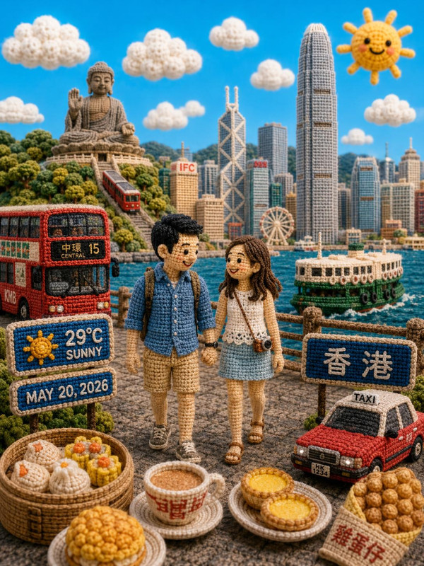 【Gemini/GPT 2 毛線編織微縮模型】旅行相秒變針織風立體毛線模型！實測附黃金比例必抄指令