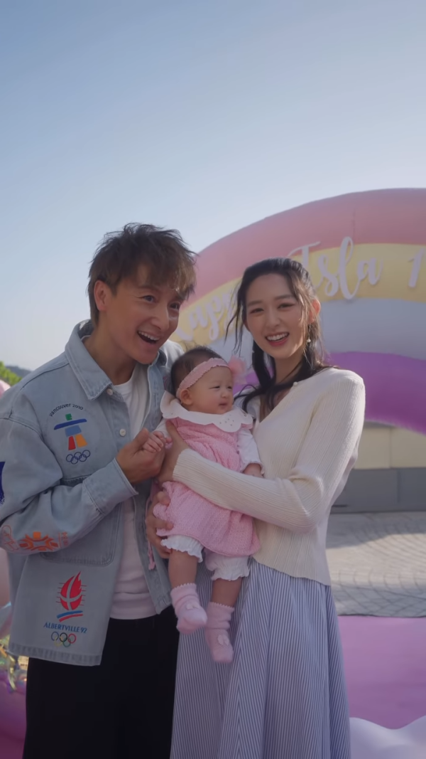 方力申包場豪搞愛女百日宴露天派對！三代同堂合照老婆葉萱母愛滿瀉